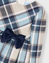 Mayoral girls navy plaid dress