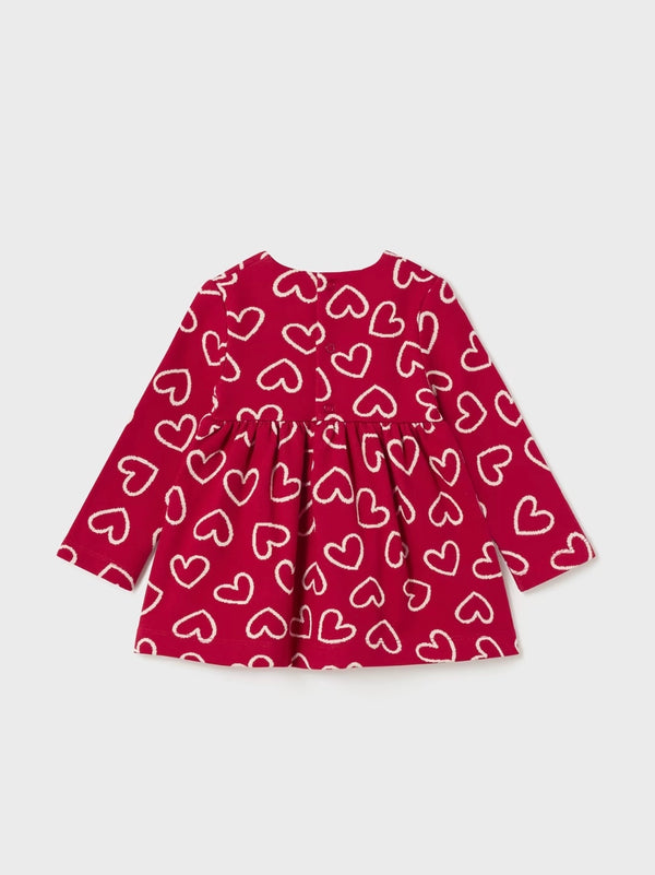 Mayoral girls red love heart dress