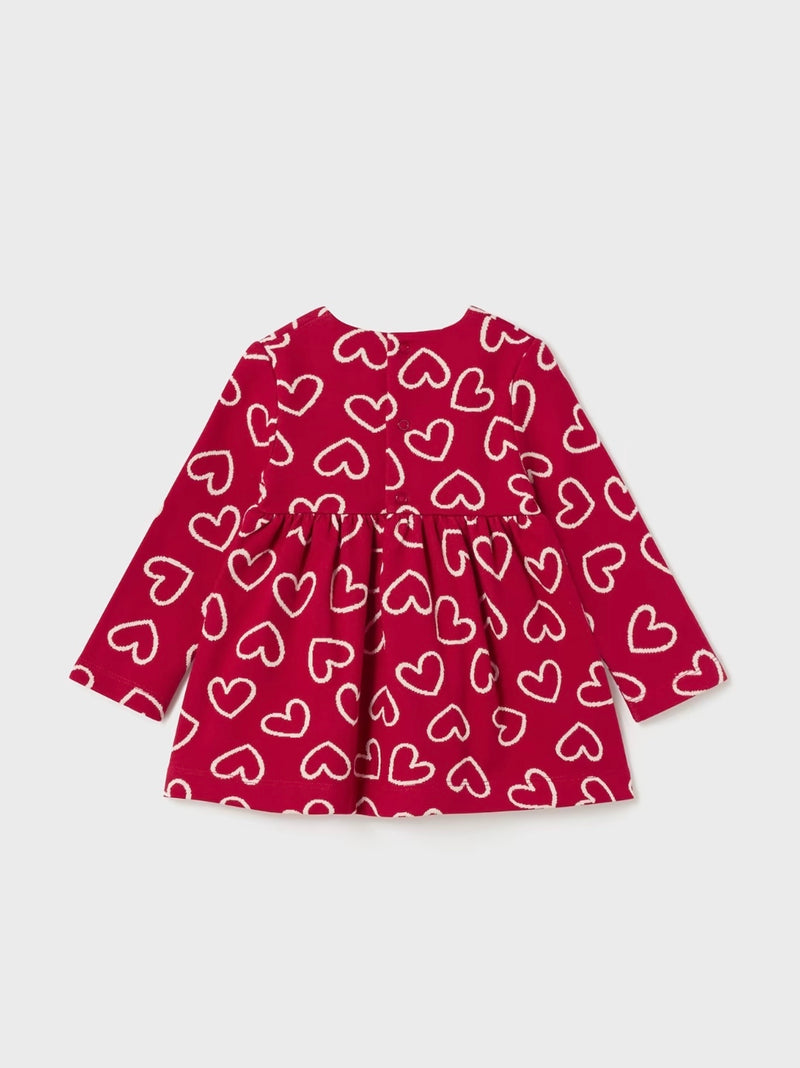 Mayoral girls red love heart dress