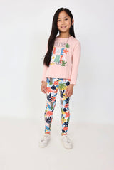 Boboli girls “awesome” leggings set