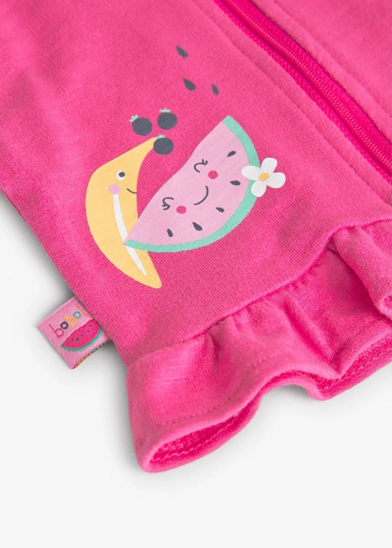 Boboli pink zipped cardigan