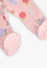 Boboli baby girls peach/ multi onsie