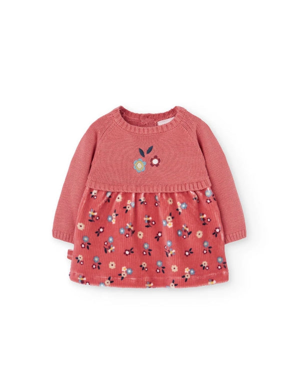 Boboli baby girls knit floral dress