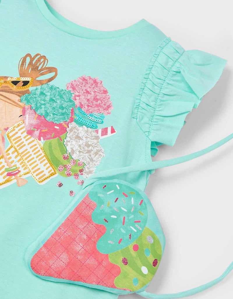 Mayoral aqua dress + bag