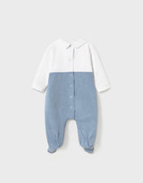 Mayoral white and blue romper