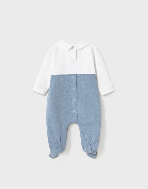 Mayoral white and blue romper