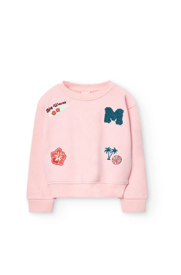Boboli girls peach longsleeved top