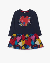 TucTuc Girls navy “love” dress