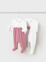 Mayoral baby girl white romper
