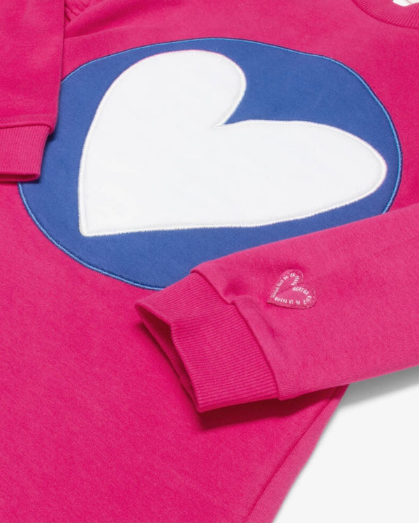 Agatha Ruiz Girls pink dress with hearts