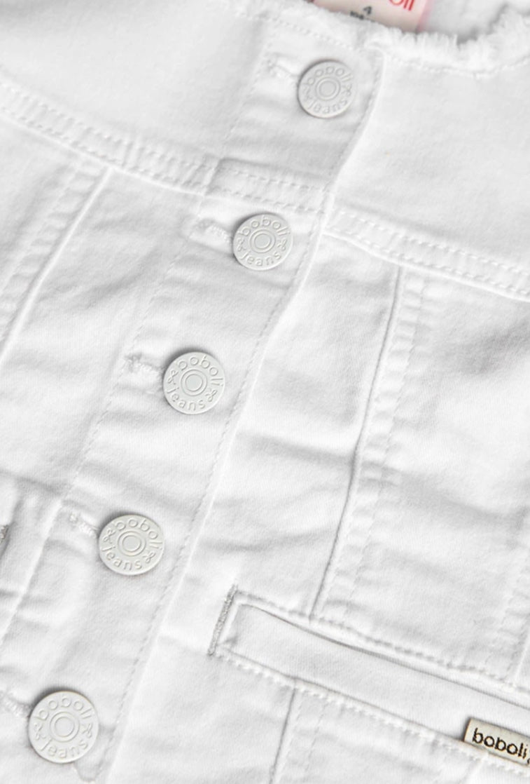 Boboli girls white denim jacket