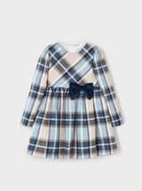 Mayoral girls navy plaid dress