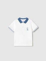 Mayoral Baby Boy white polo