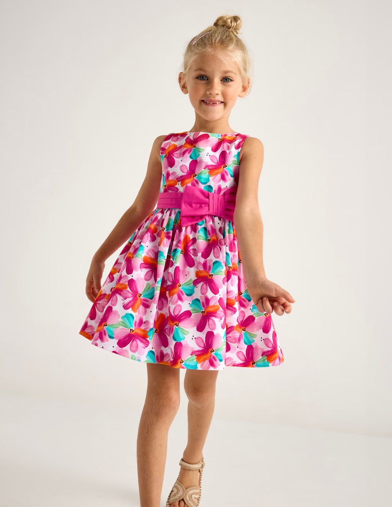 Mayoral pink bow dress