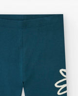 TucTuc girls green flower leggings