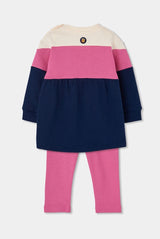 Boboli Girls Pink and Navy Set