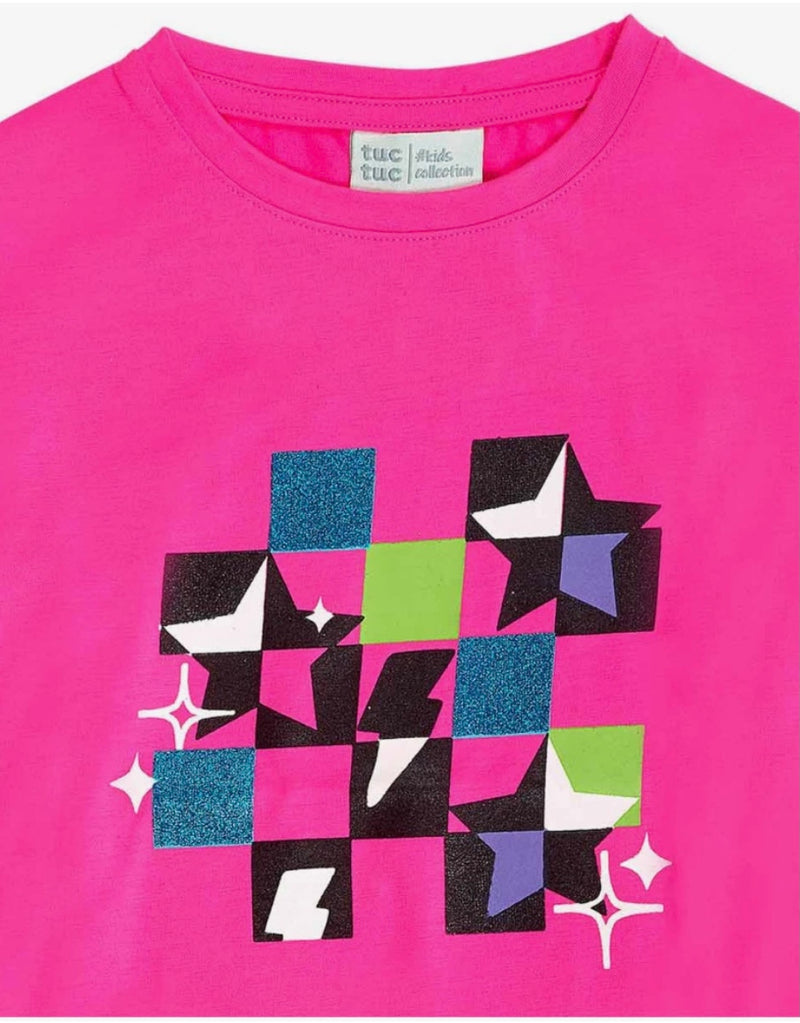 TucTuc Girls neon pink us tee