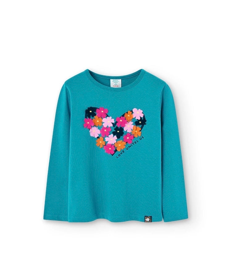 Boboli girl teal us tee