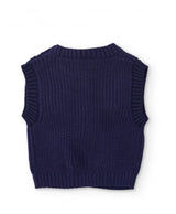 TucTuc girls navy knitted vest