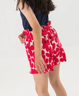 Boboli Girl red daisy shorts