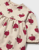 Mayoral baby girl red fleece dress