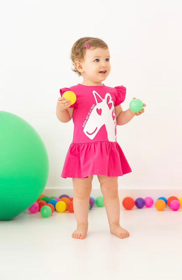 Agatha Ruiz Baby Girls cerise dress