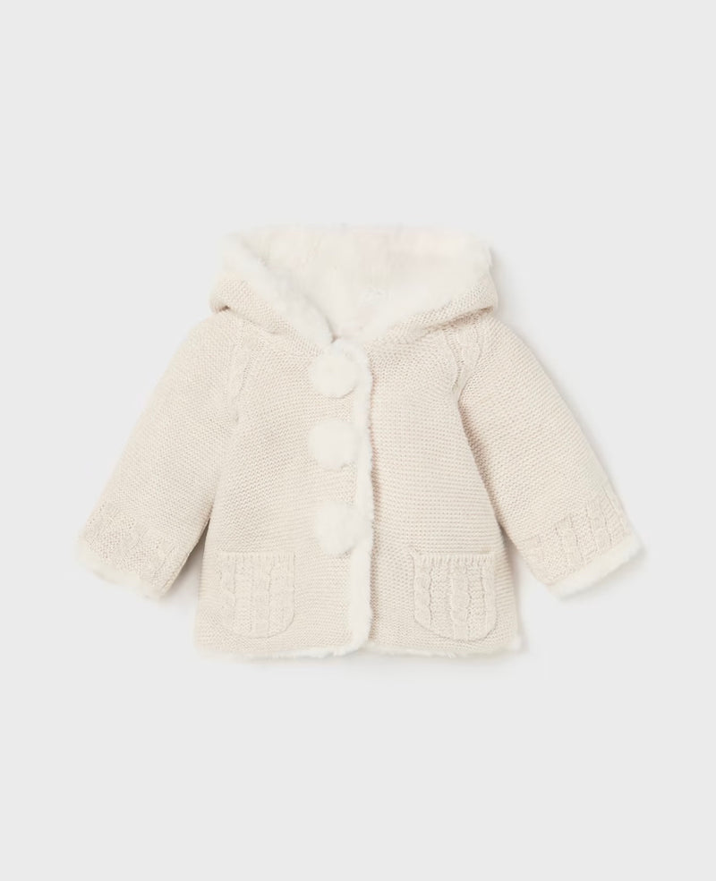Mayoral cream knit coat