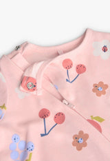 Boboli baby girls peach/ multi onsie