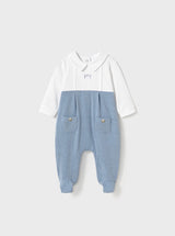 Mayoral white and blue romper