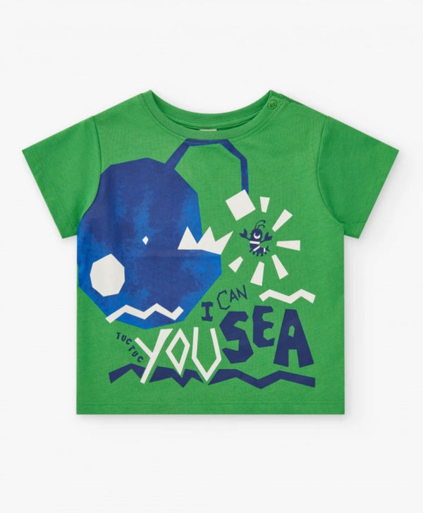 Boys green/ blue tee