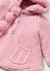 Mayoral girls pink knit coat