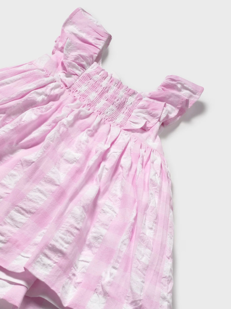 Mayoral baby girl pink gingham dress