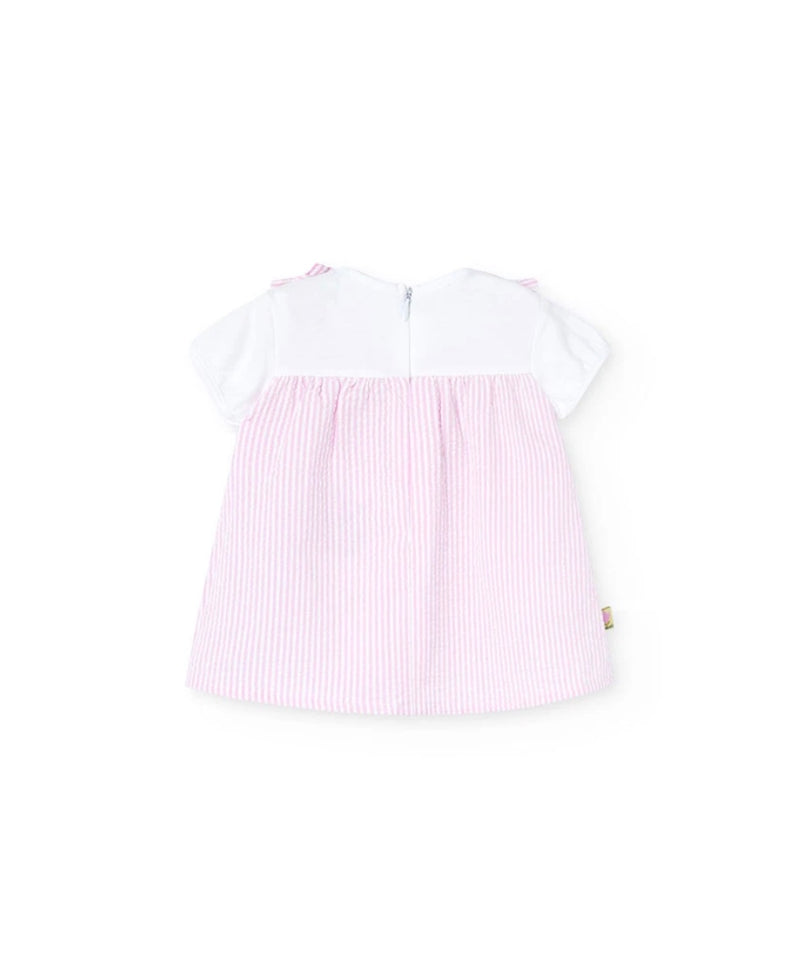 Boboli baby girl pink tulip dress