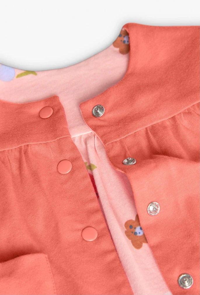 Boboli baby girl peach reversible cardigan