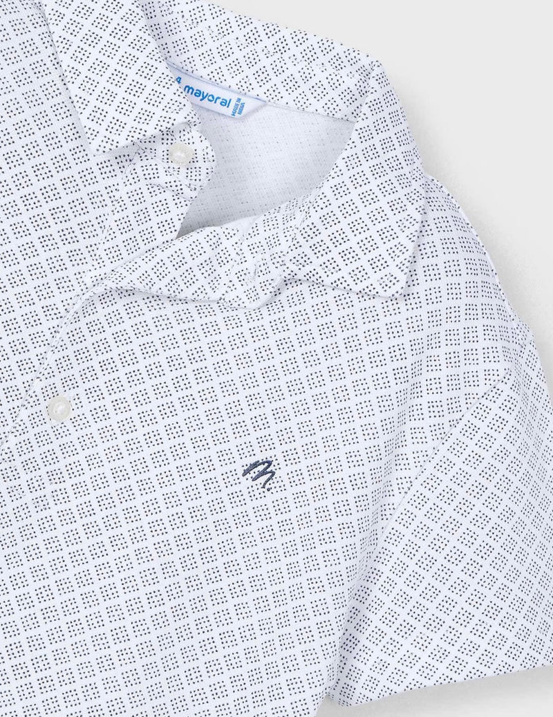 Mayoral white and blue polo