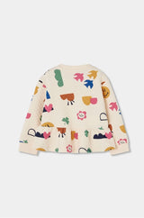 Boboli Girls Cream sweatshirt with design