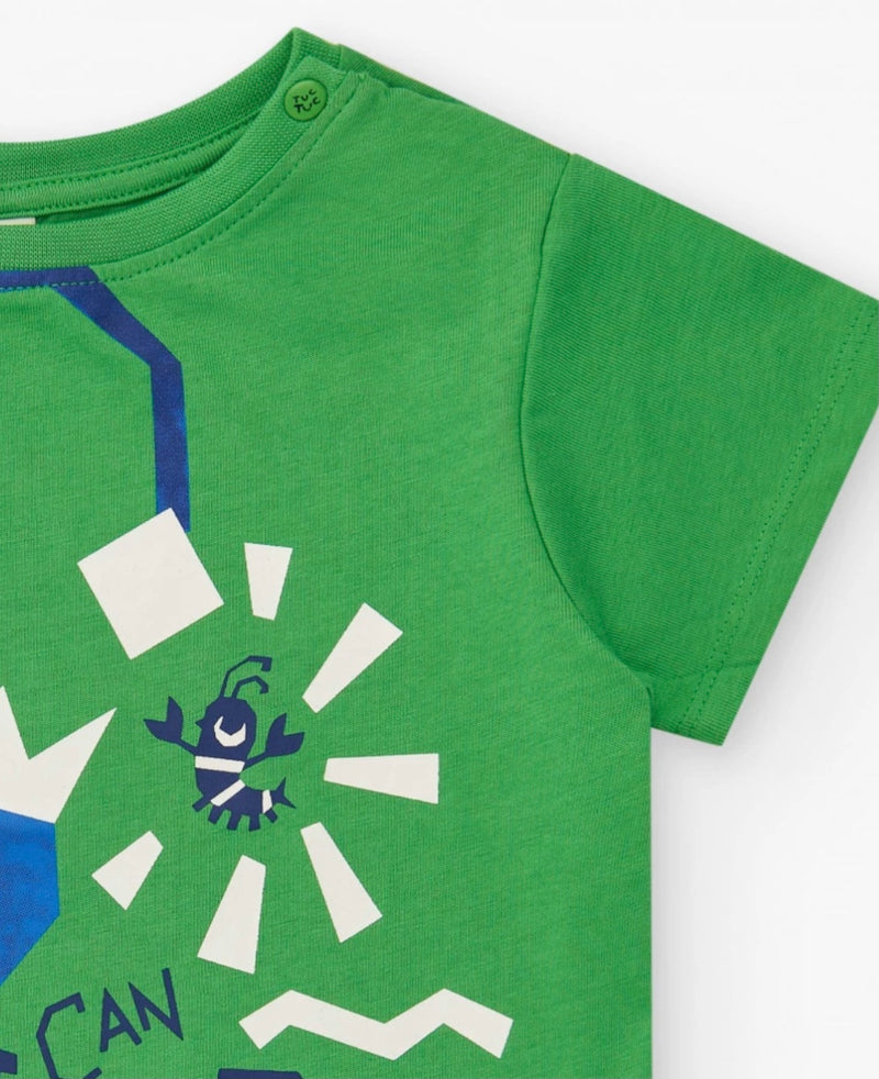 Boys green/ blue tee