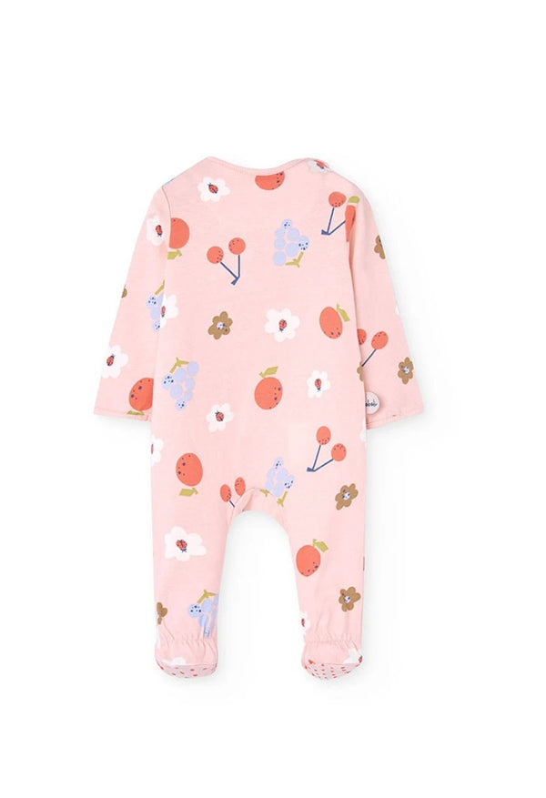 Boboli baby girls peach/ multi onsie