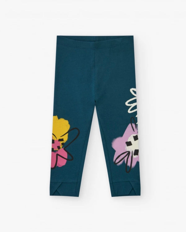 TucTuc girls green flower leggings