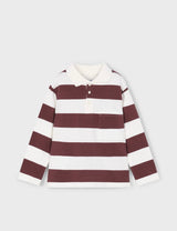 Mayoral red striped polo