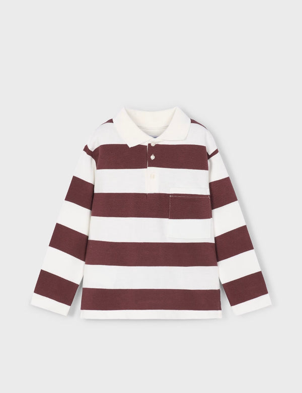 Mayoral red striped polo