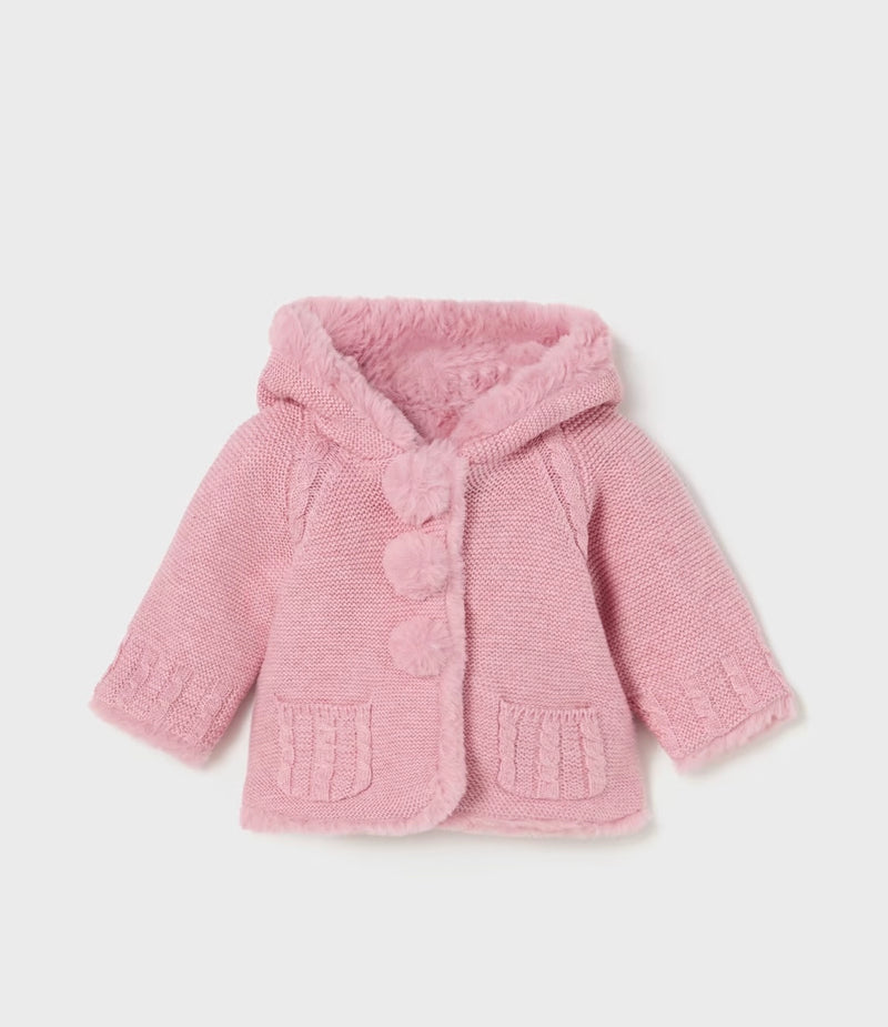 Mayoral girls pink knit coat
