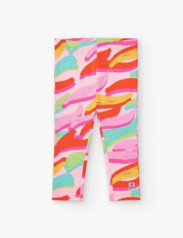 TucTuc girls pink abstract leggings