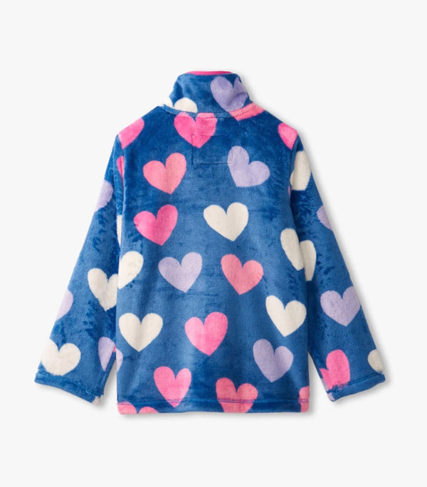 Hatley girls love heart zipped fleece