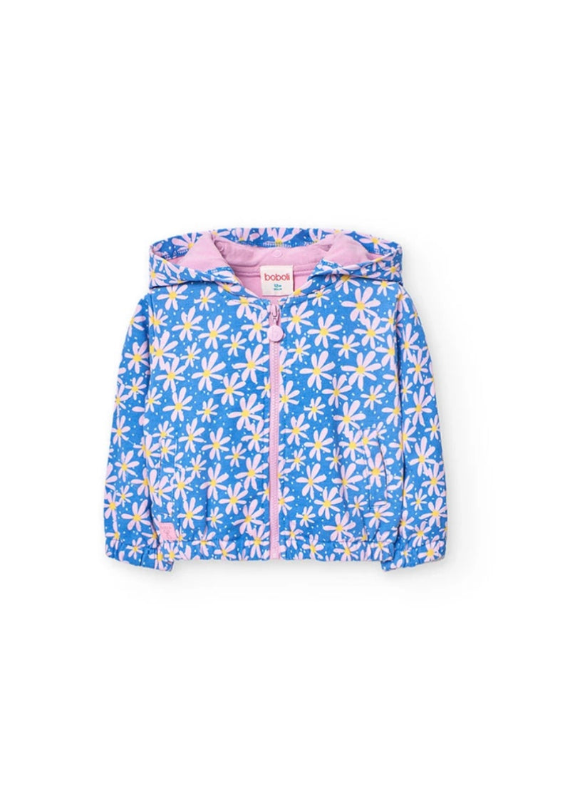 Boboli girls blue daisy hoodie