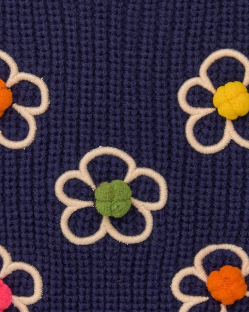 TucTuc girls navy knitted vest