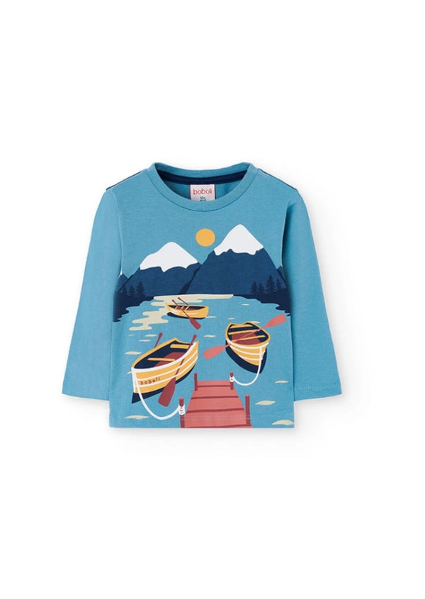 Boboli baby boy Lake Blue tee