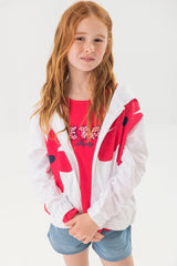 Boboli Girl white daisy hoodie