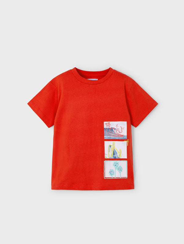 Mayoral red ‘waves’ shirt
