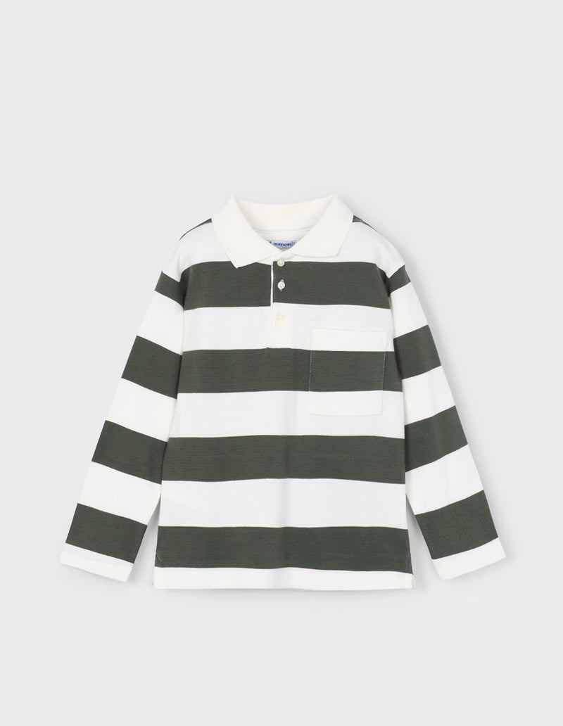 Mayoral striped olive polo